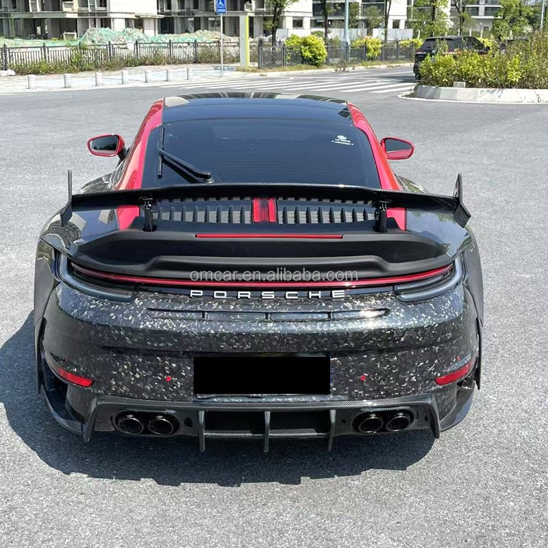 Car Accessories for 992 Bra-bus 900 Rocket R Dry Carbon Fiber Body Kit Front Rear Bumper Spoiler Fenders for Porsche 911 992